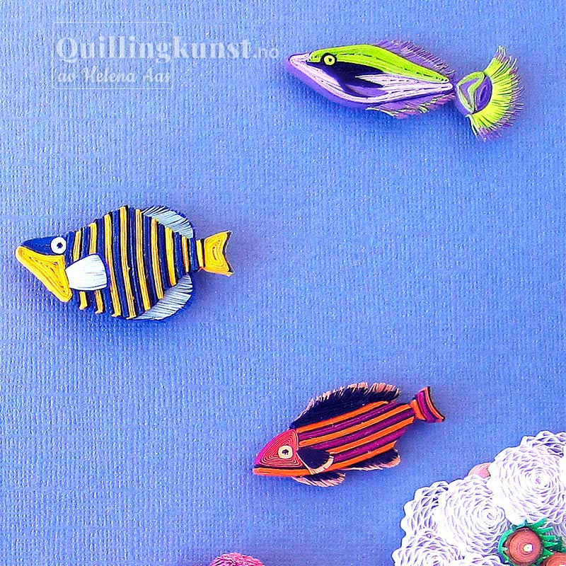 Miniatyrbilde: Quilling bilde Undervannsverden