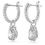 Miniatyrbilde: Swarovski øredobber Millenia hoop Pear cut, White, Rhodium plated