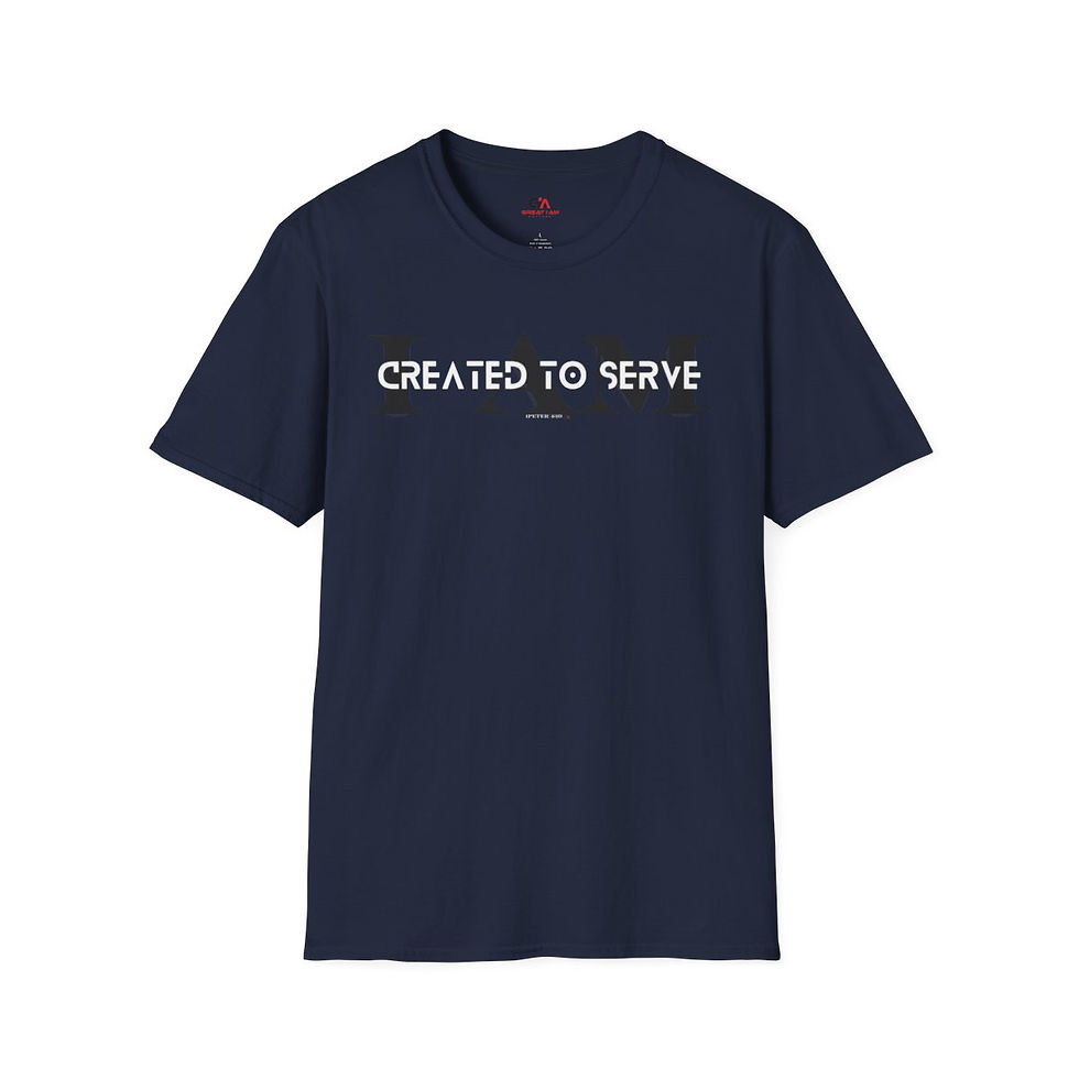 Thumbnail: Inspirational Unisex Soft Style T-Shirt - I Am Created To Serve