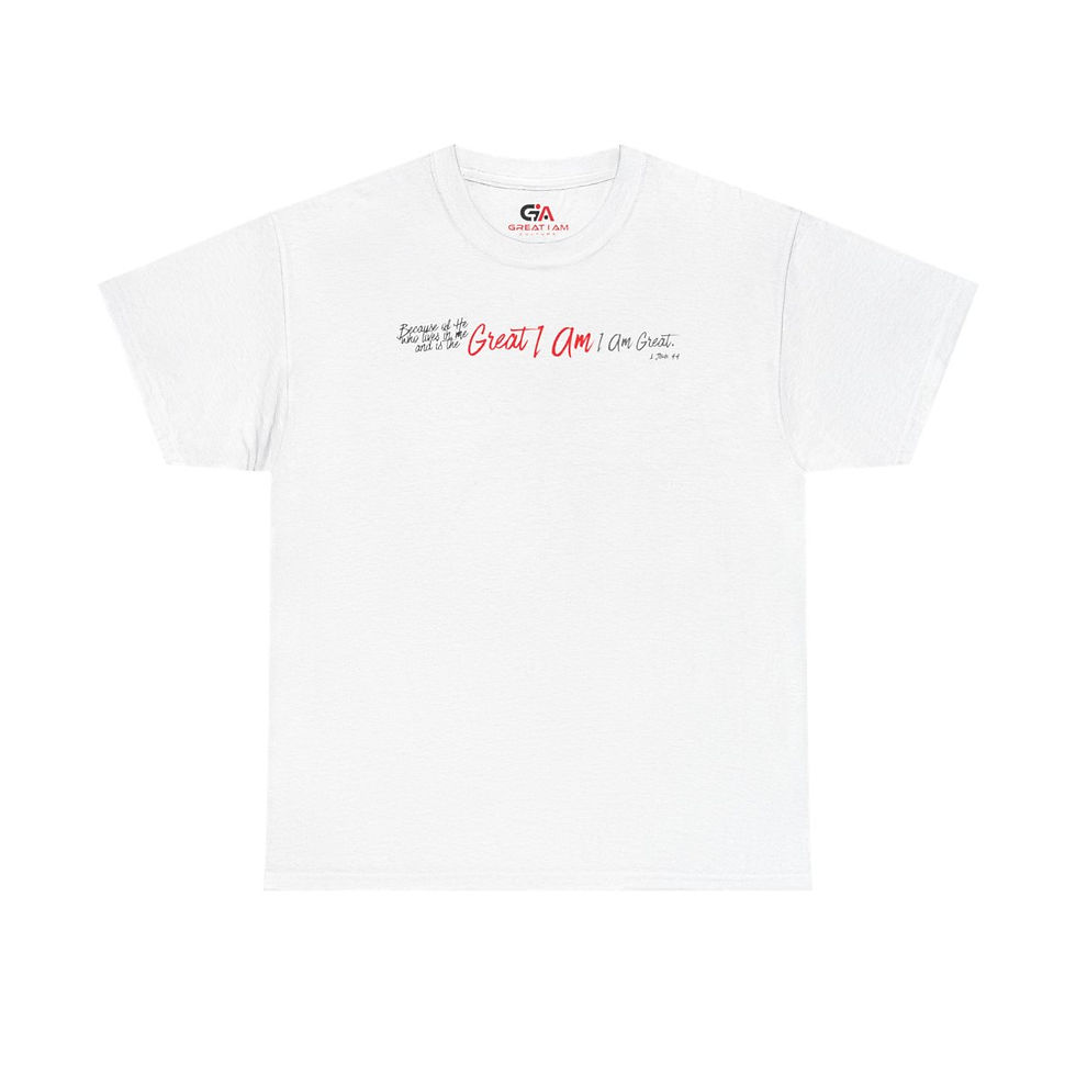 Thumbnail: Great I Am Unisex Logo Tee | Christian Faith T-Shirt