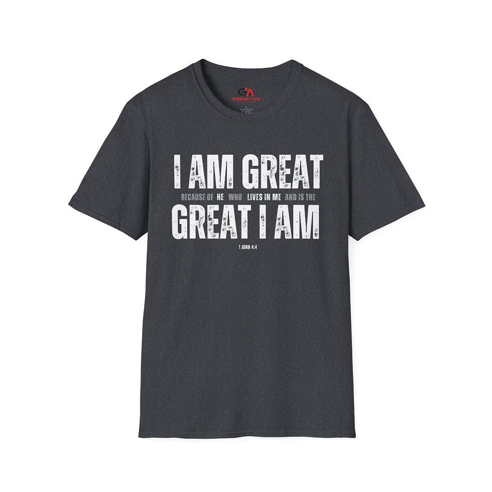 Thumbnail: Great I Am Unisex Soft Style T-Shirt - Inspirational Tee