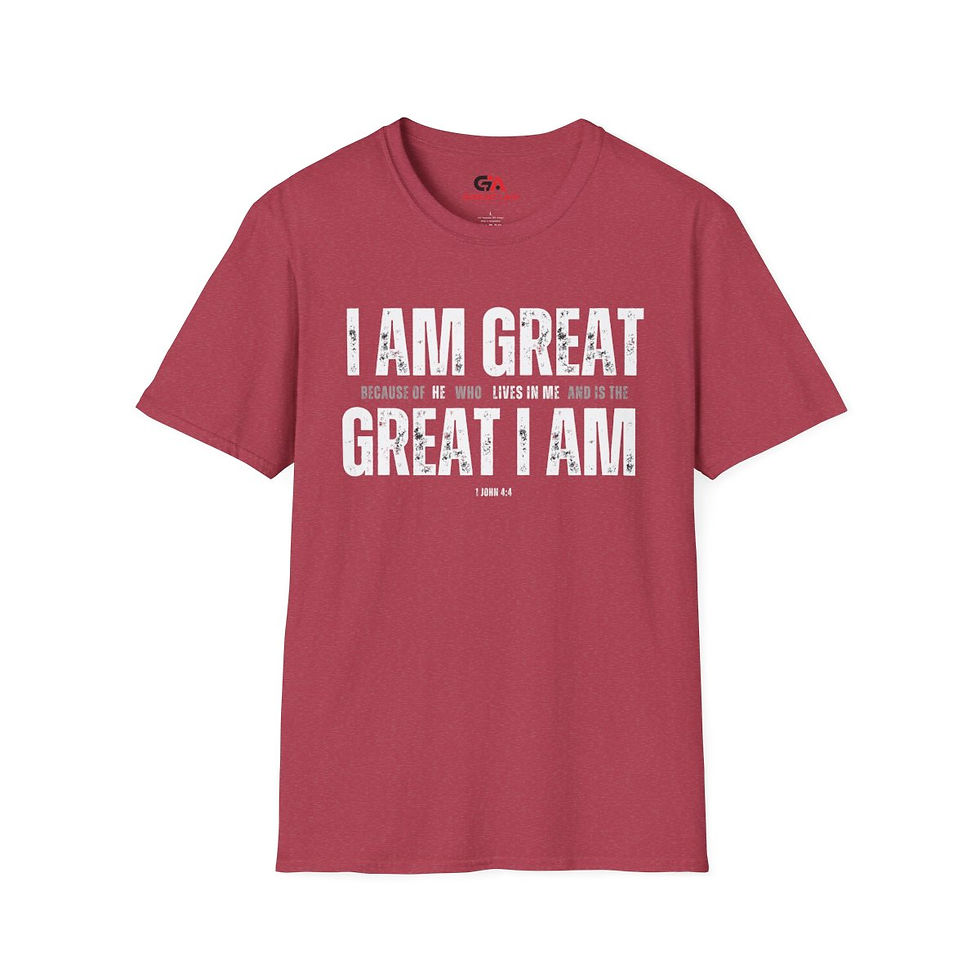 Thumbnail: Great I Am Unisex Soft Style T-Shirt - Inspirational Tee