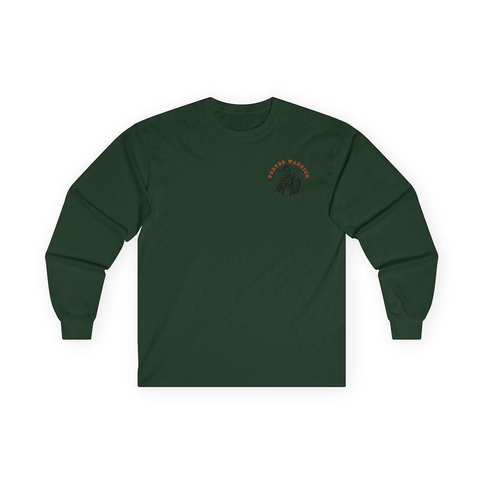 Thumbnail: Prayer Warrior Knight Long Sleeve Tee | Strong in the Lord (Unisex)