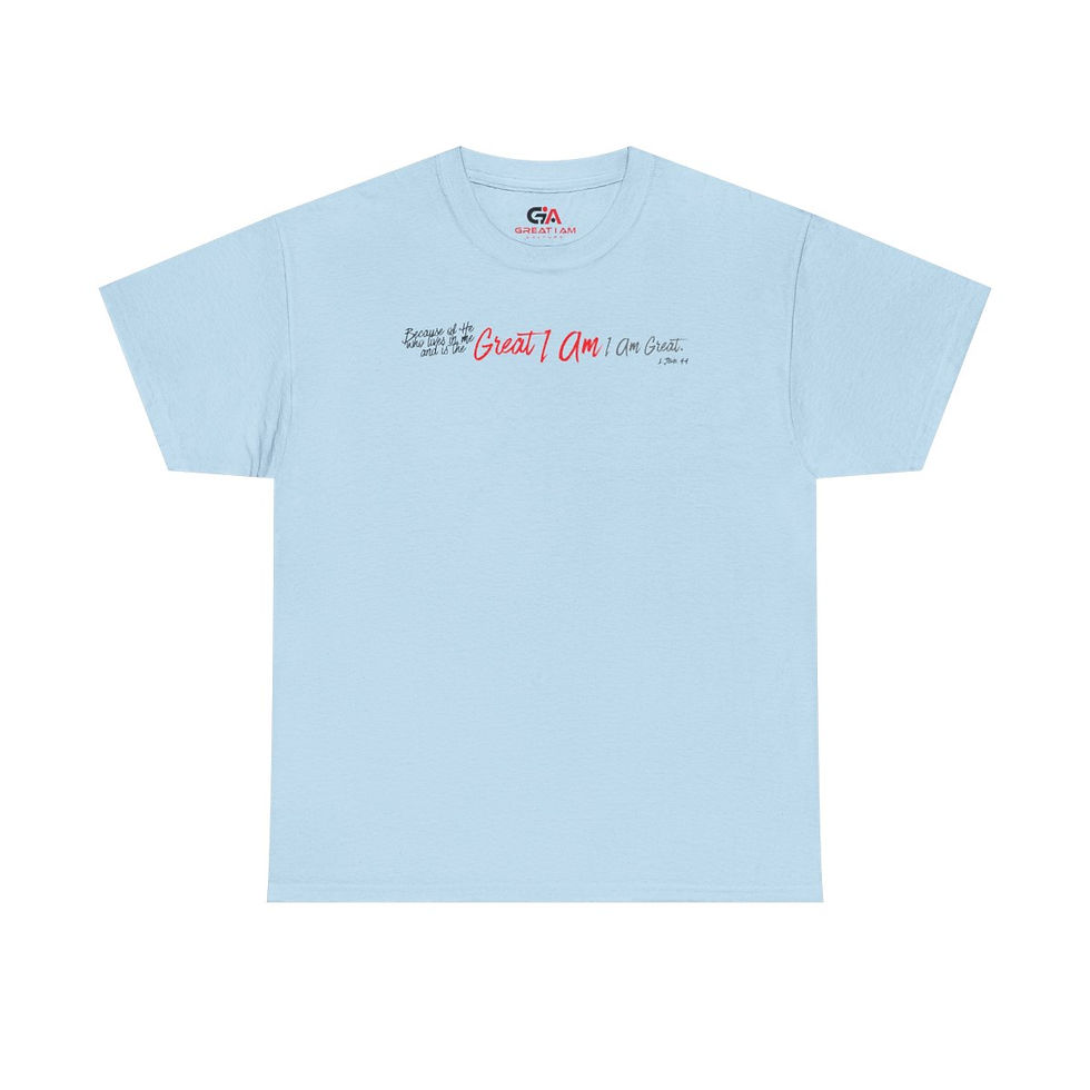 Thumbnail: Great I Am Unisex Logo Tee | Christian Faith T-Shirt