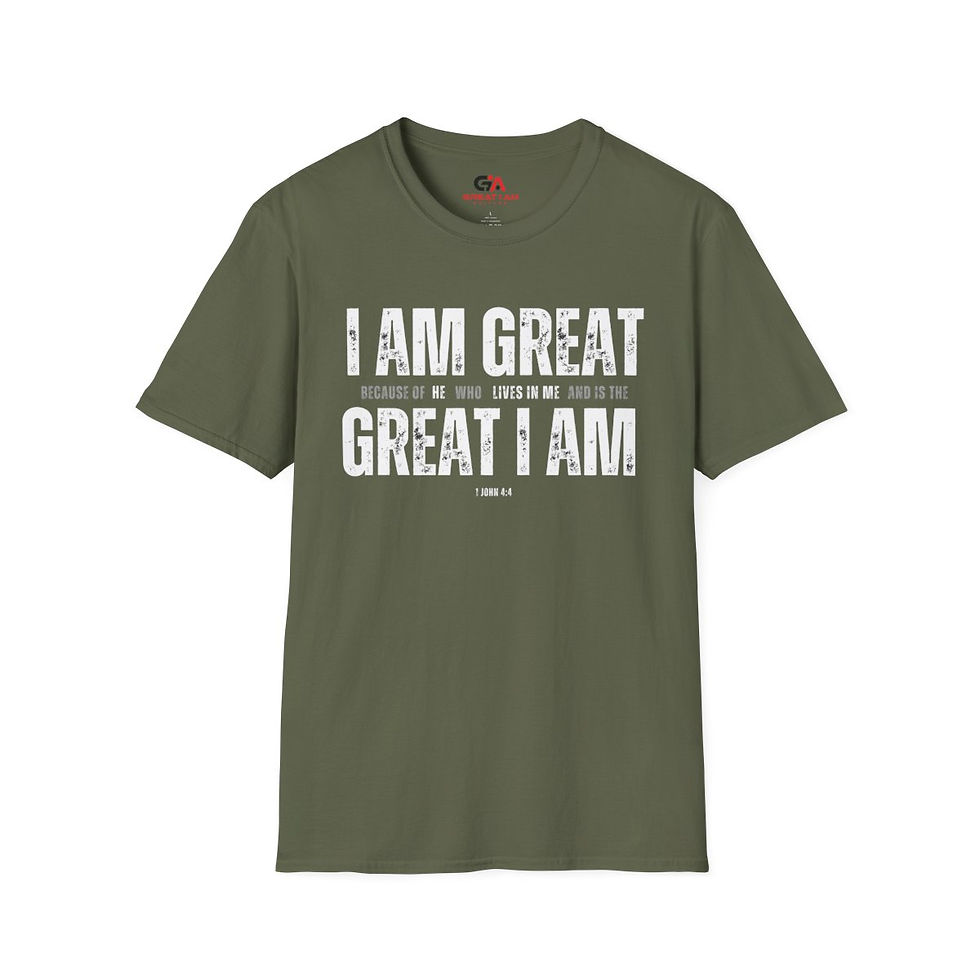 Thumbnail: Great I Am Unisex Soft Style T-Shirt - Inspirational Tee