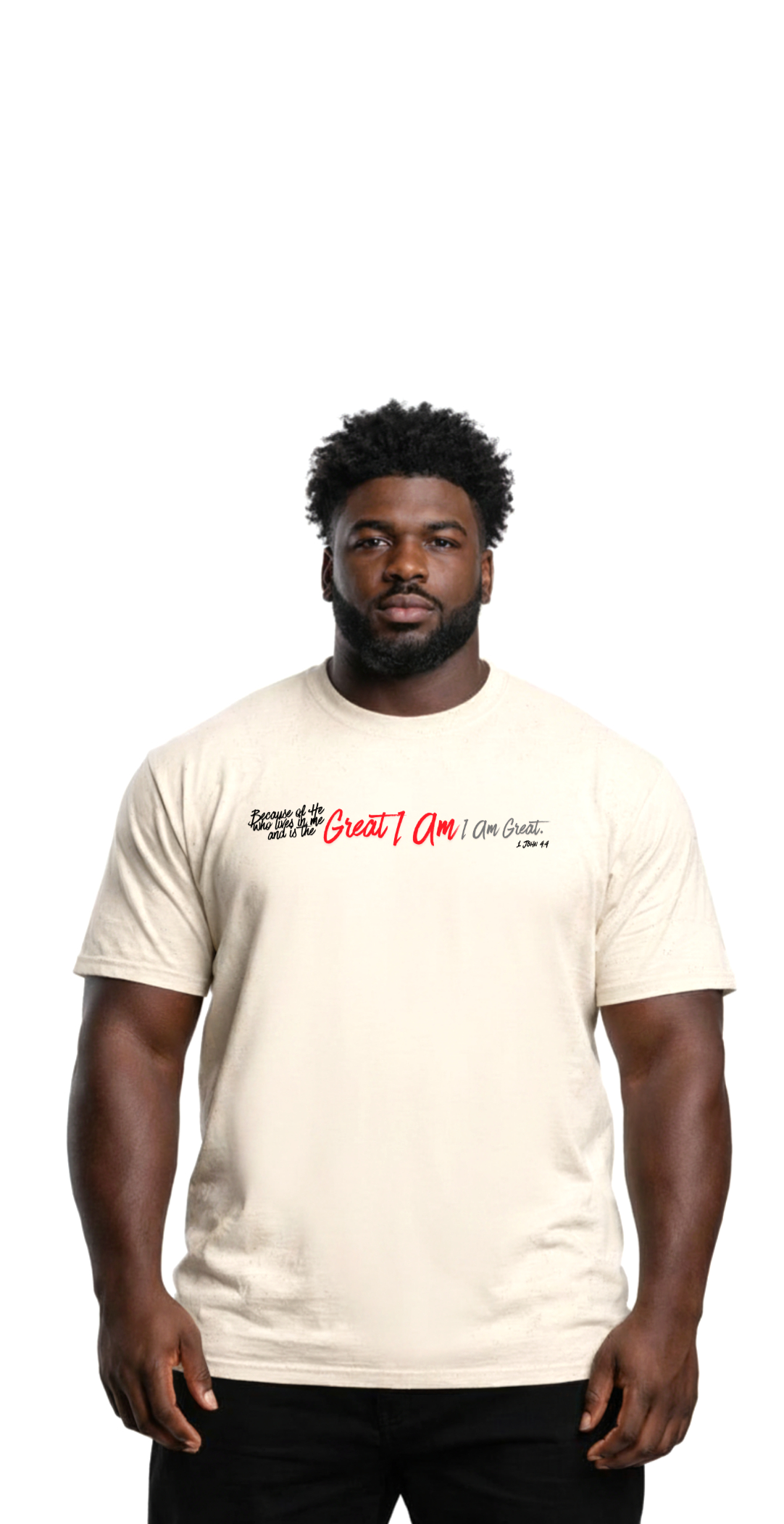 Great I Am Unisex Logo Tee | Christian Faith T-Shirt