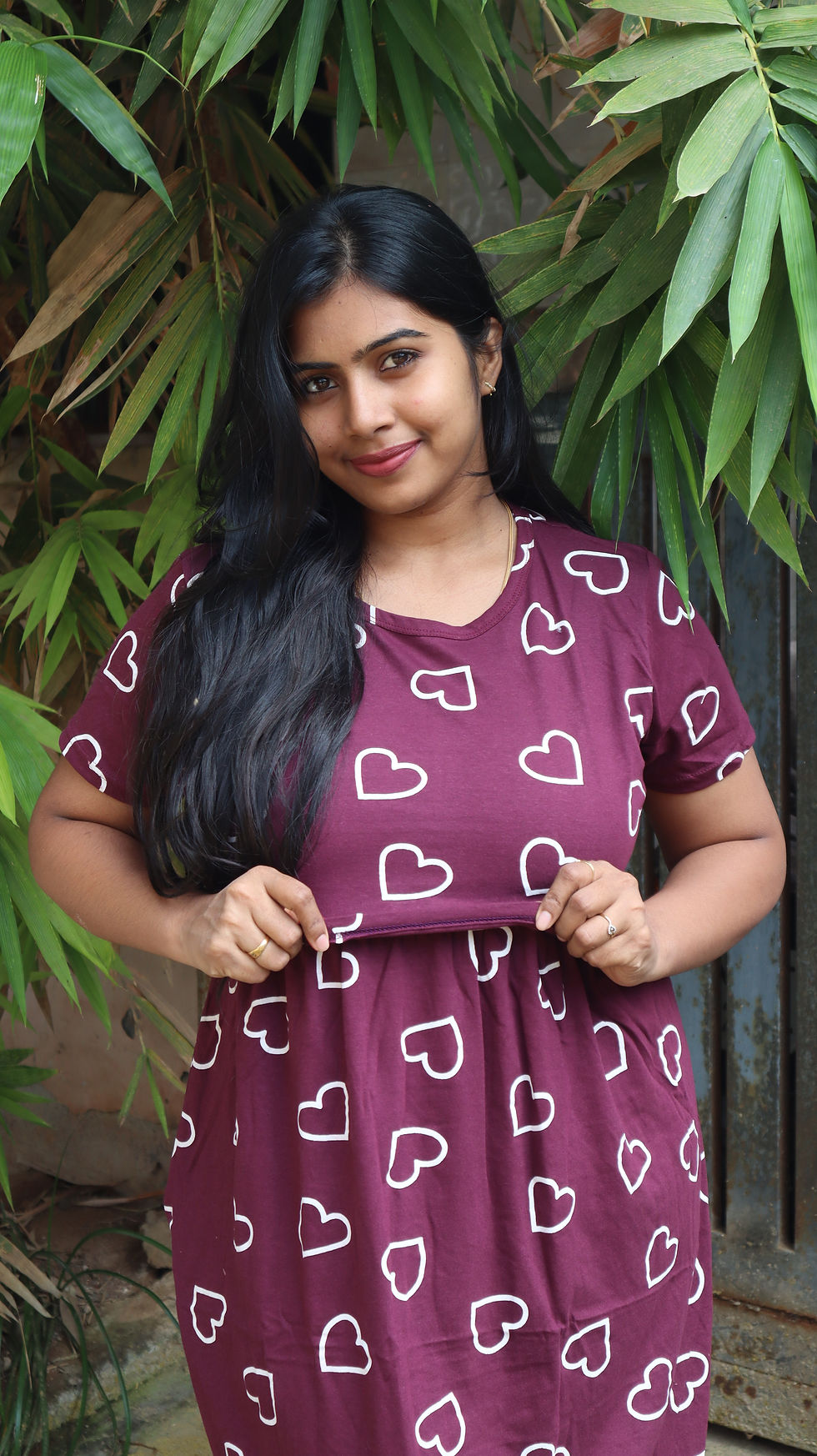 Thumbnail: Marron Heart Feeding Lounge Wear