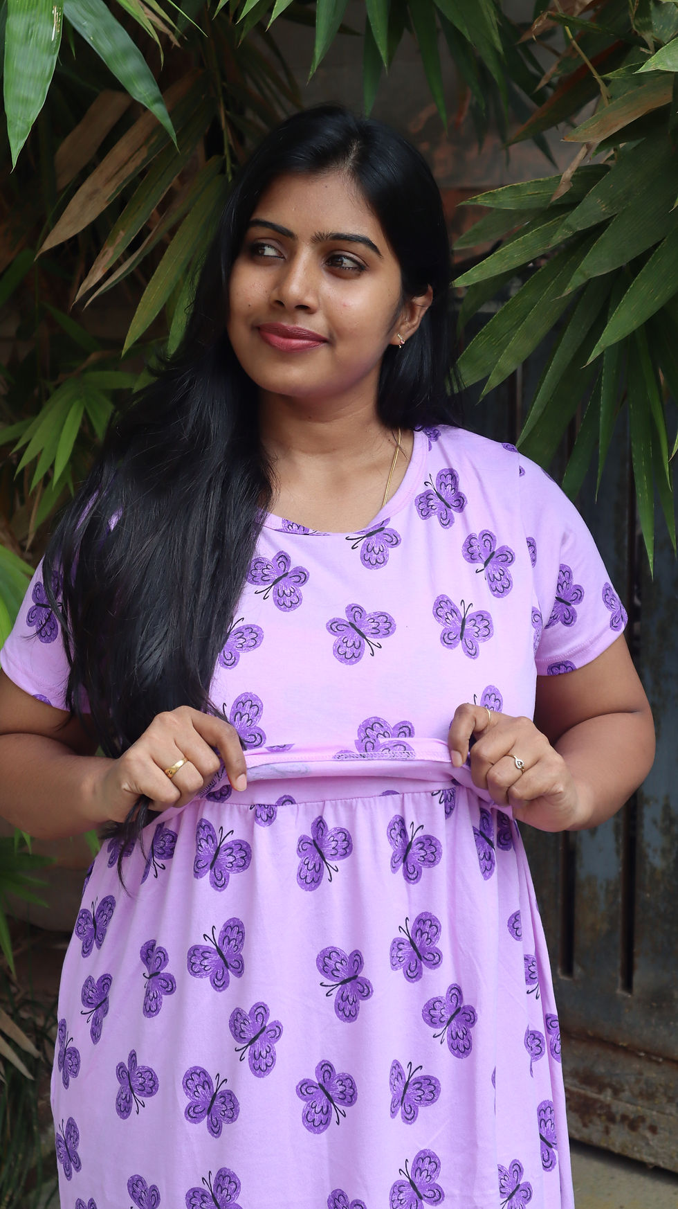 Thumbnail: Lavander Butterfly Feeding Lounge Wear