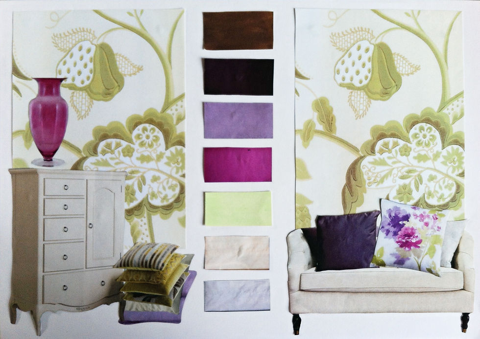 My old-school interior design board