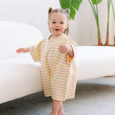Thumbnail: Cotton Striped Rompers | Roobear