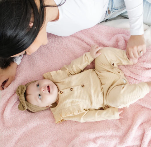 Thumbnail: Light Pink Bamboni Receiving Blankets | Saranoni