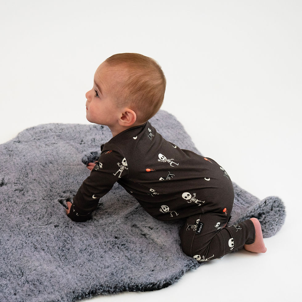 Thumbnail: Footless Zipper Sleeper - Skullies | Belan.J