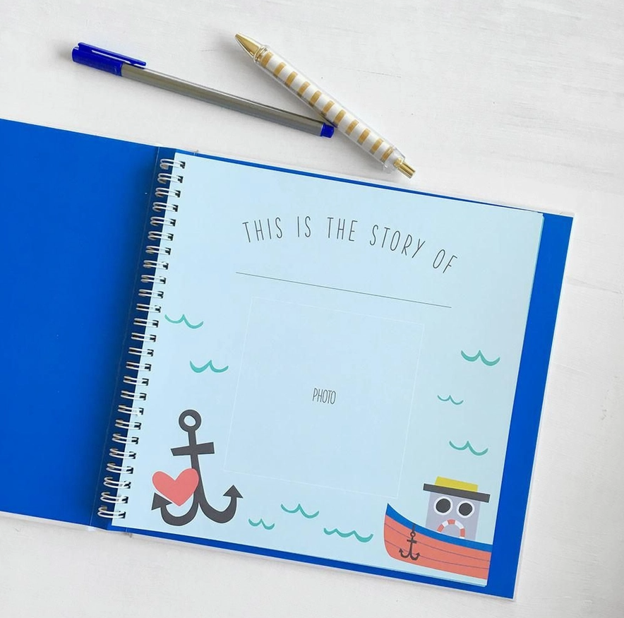 Thumbnail: Little Captain Baby Memory Book | Lucy Darling