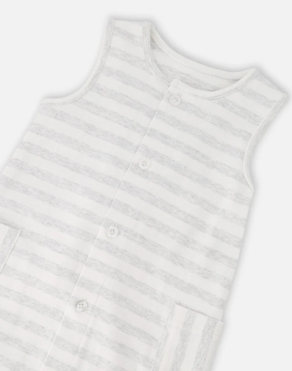 Thumbnail: Striped Cotton Romper | Deux par Deux