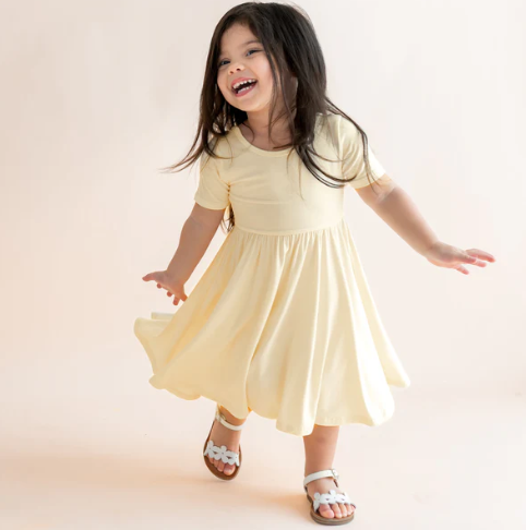 Spring Solids Twirl Dress | Kyte Baby