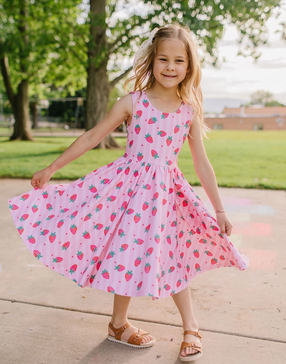 Tank Dress in Strawberry Dream | Ollie Jay