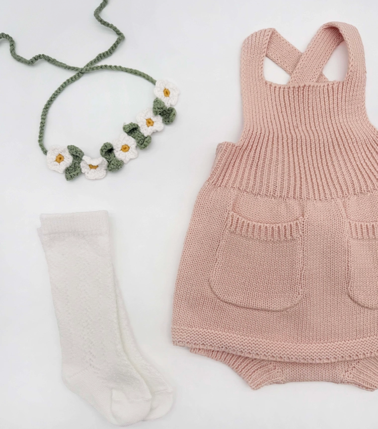 Thumbnail: Olivia Knitted Dress 4pc Set | Olive & Cradle