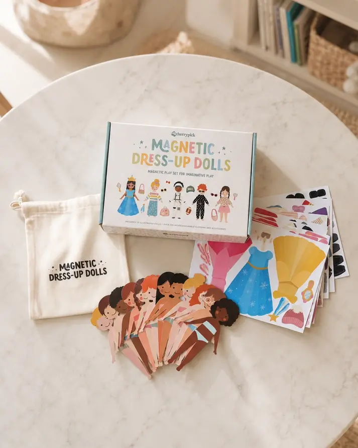 Thumbnail: Magnetic Dress Up Dolls Play Set | Magic Playwall