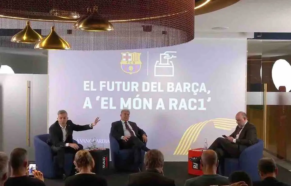 Debate electoral entre Laporta y Font, el pasado lunes. Vía Grupo Godó