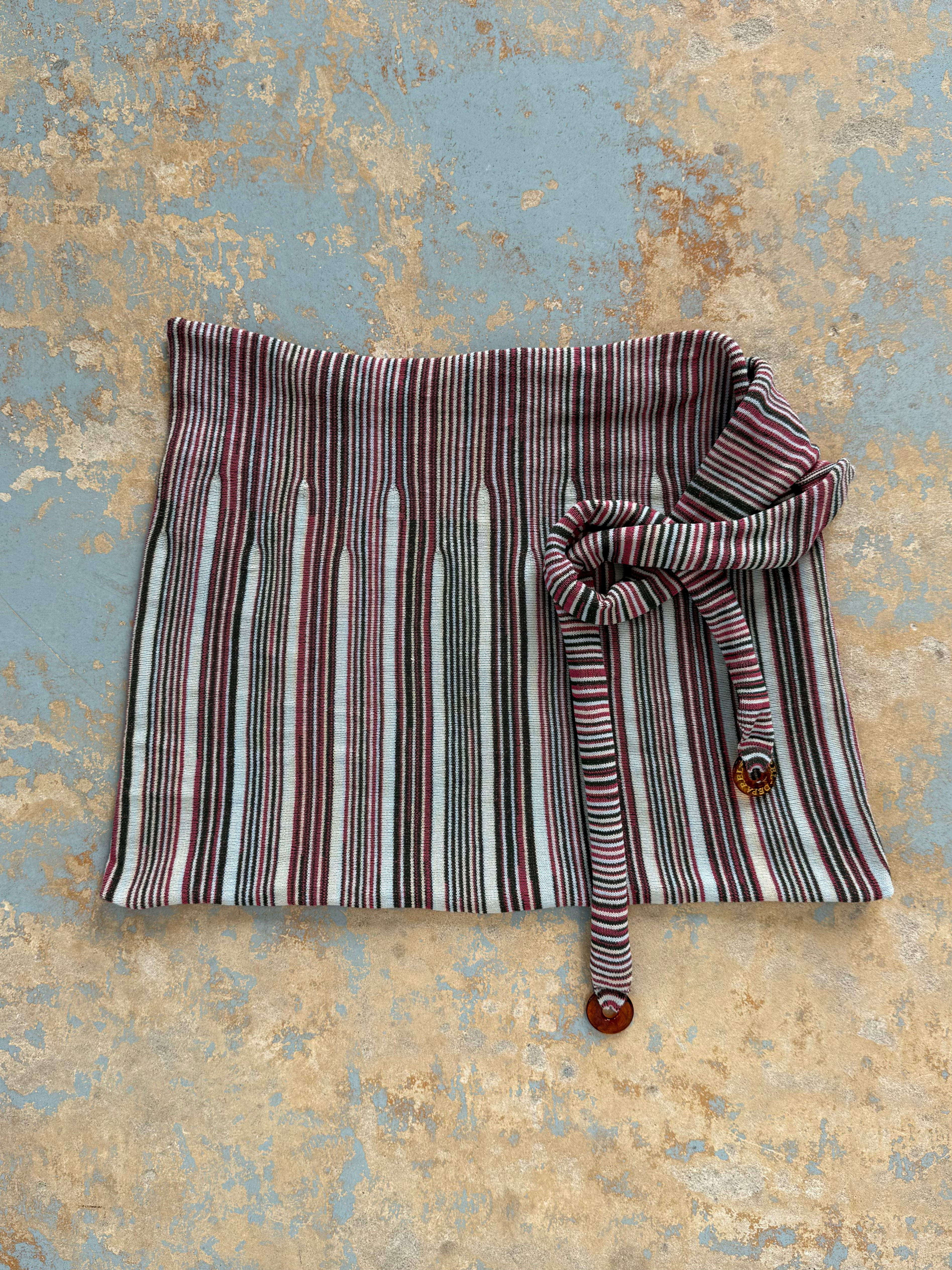 striped wrap skirt