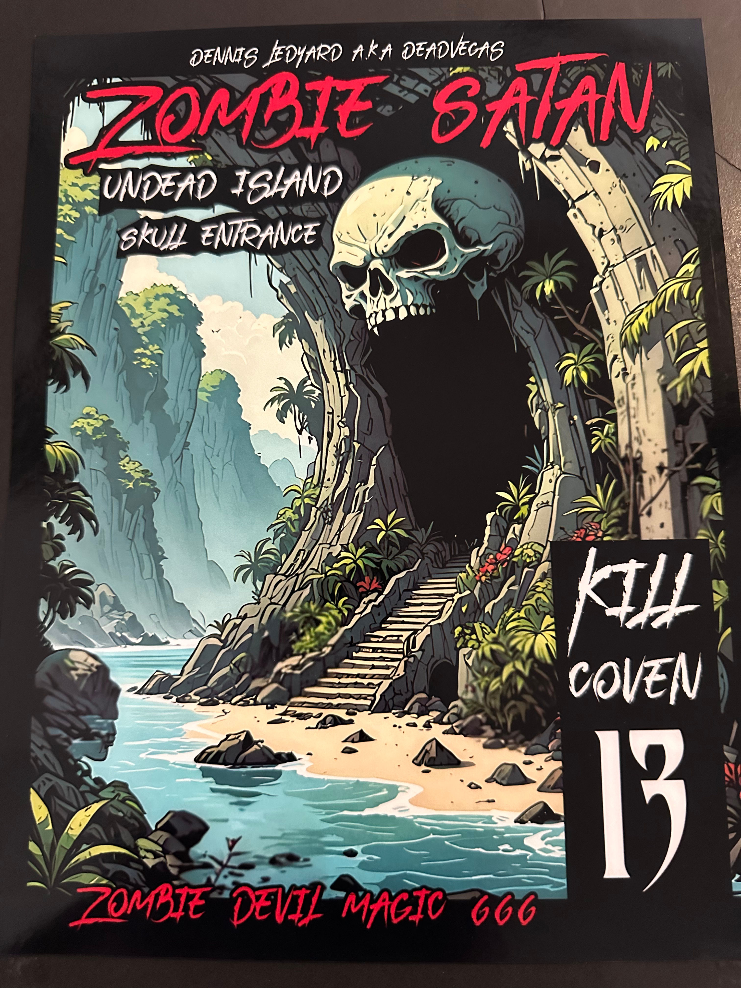 Zombie Satan ( Undead Island, Skull Entrance 💀 ) Comic Poster Print