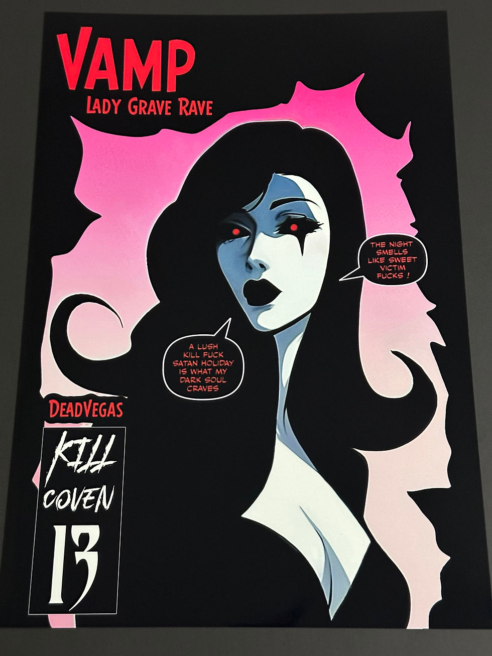 Vamp ( Lady Grave Rave ) Comic Poster Print