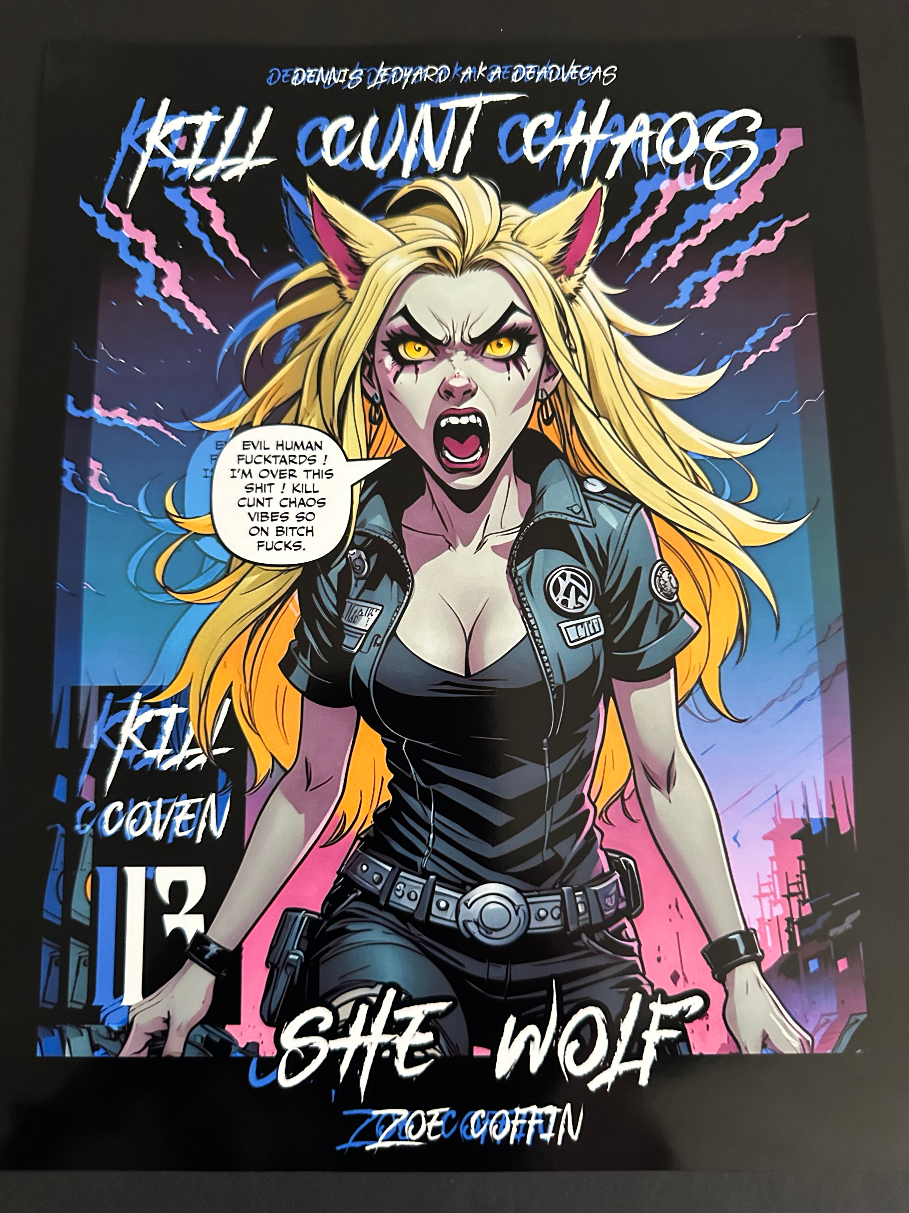 She Wolf Zoe Coffin ( Kill Cunt Chaos ) Comic Poster Print 