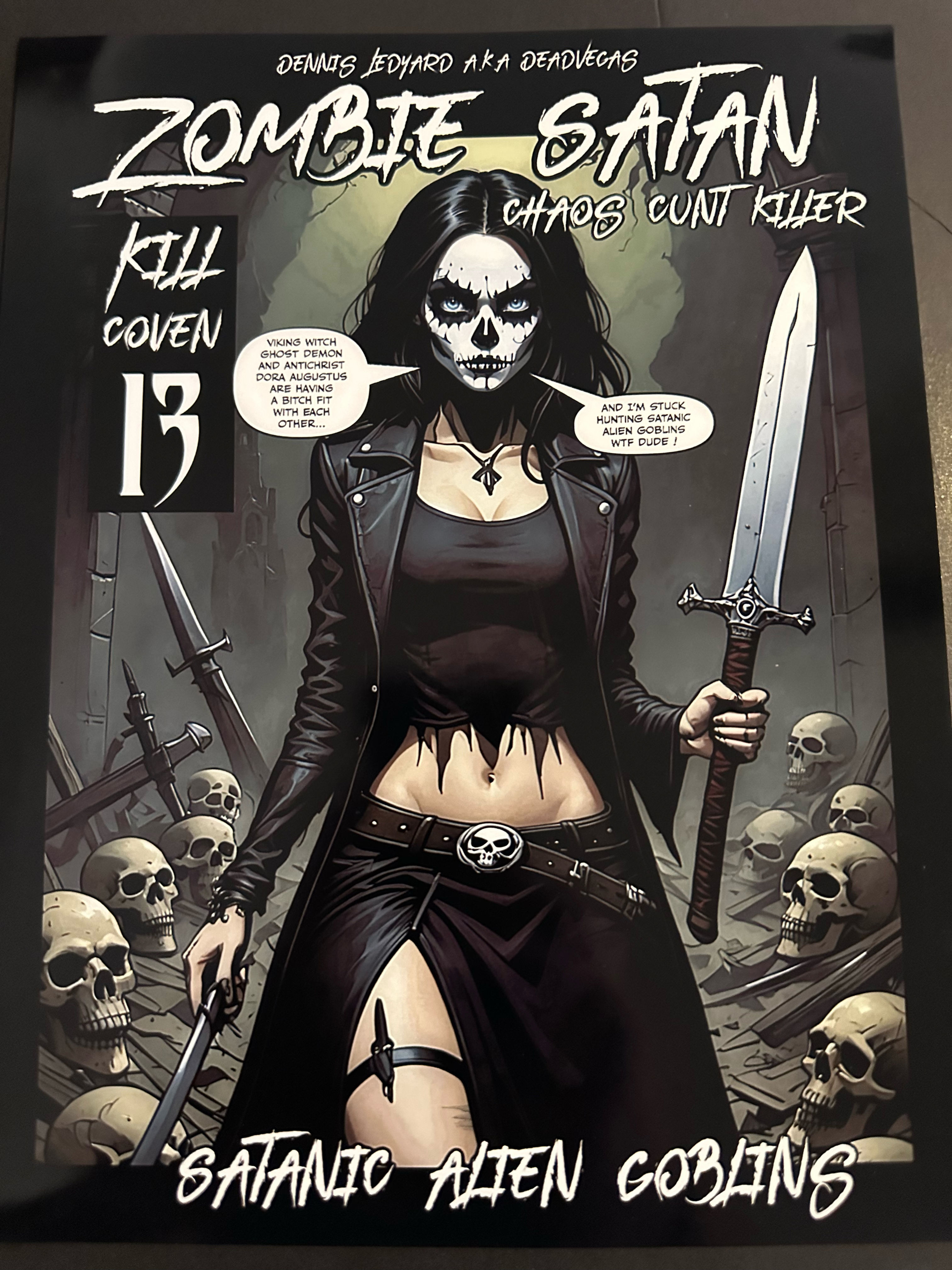 Zombie Satan ( Chaos Cunt Killer ) Comic Poster Print