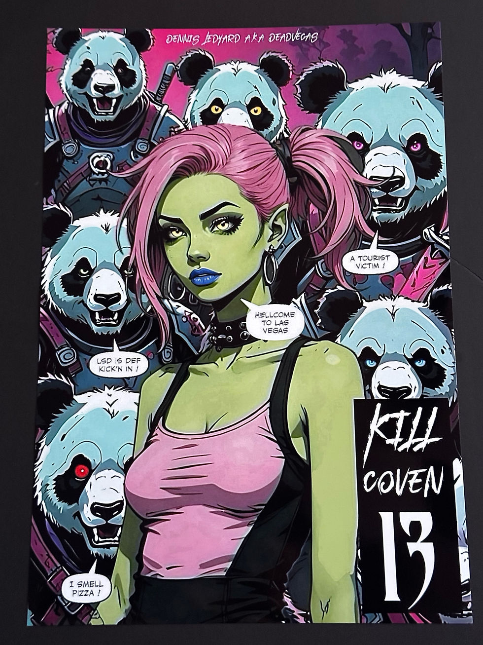 Space Zombie Death Princess / LSD Death Pandas / Comic Poster Print