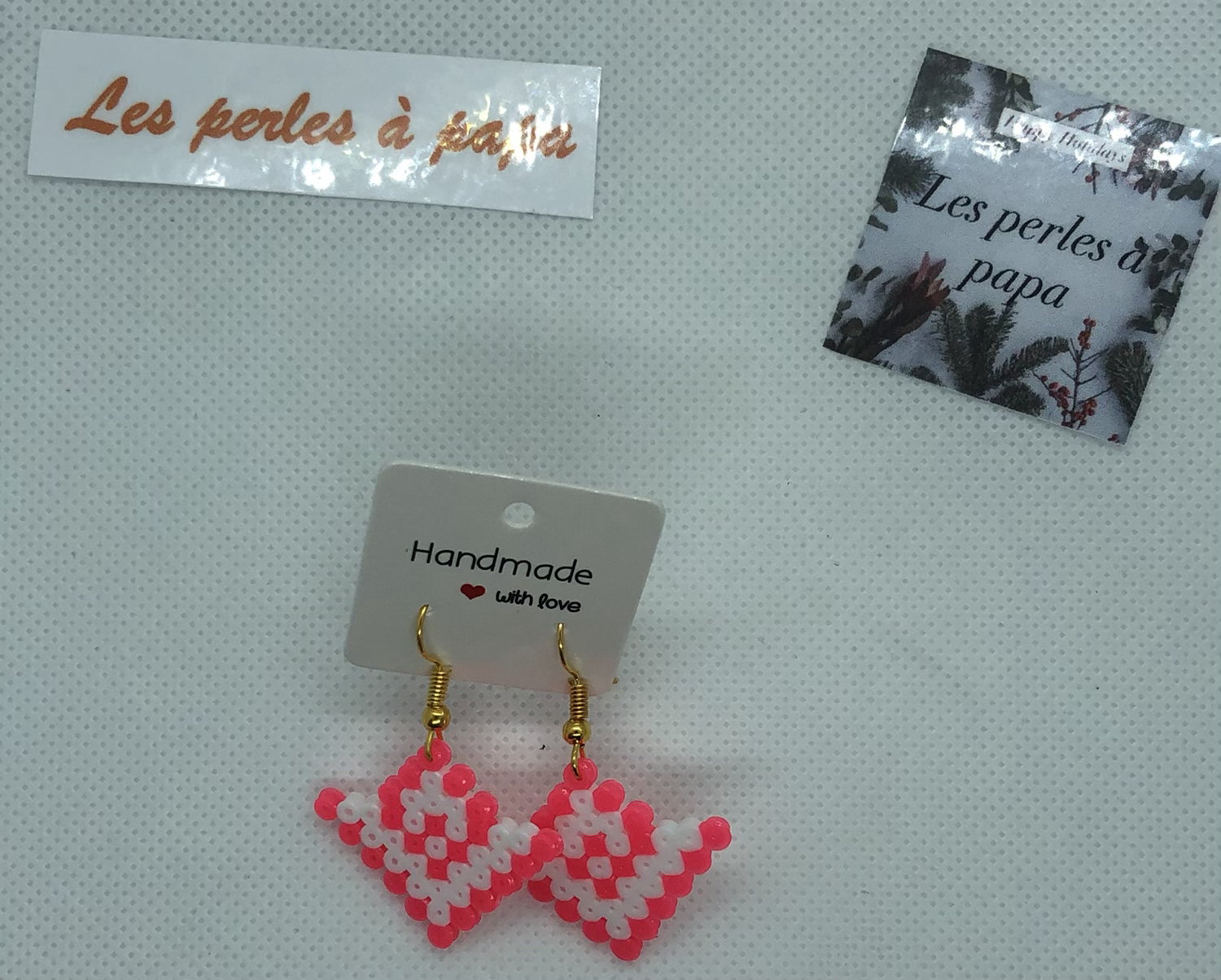 Boucle d’oreille Triangle rose