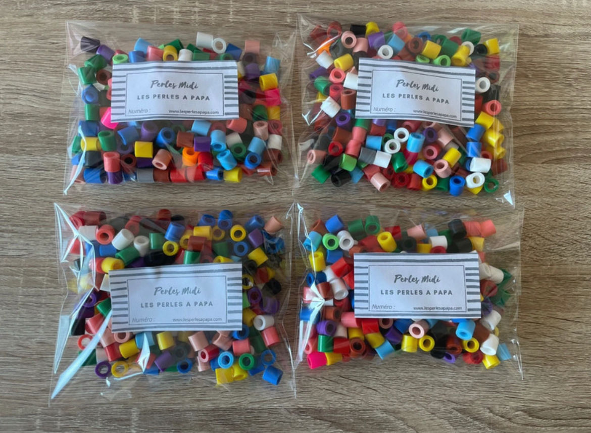 Lot de 4 sachets de perles Maxi 10 mm