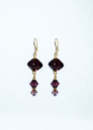 Swarovski Crystal and Vintage German Drop Earring