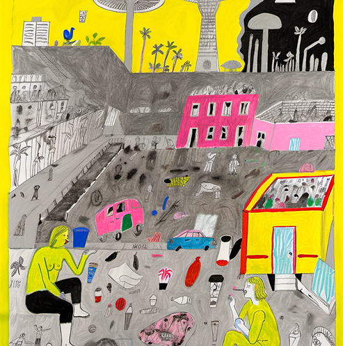 Scene of daily routine hiding the quiet aftermath of crisis.