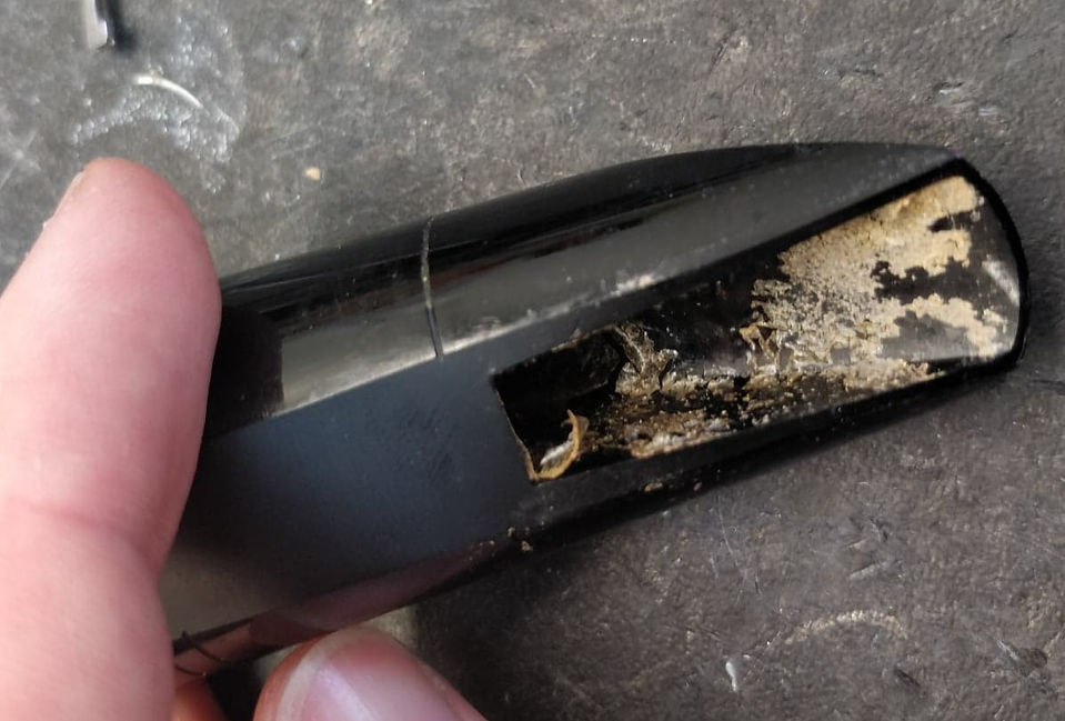 Disgusting mouthpiece that hasn't been cleaned, Monique's Music