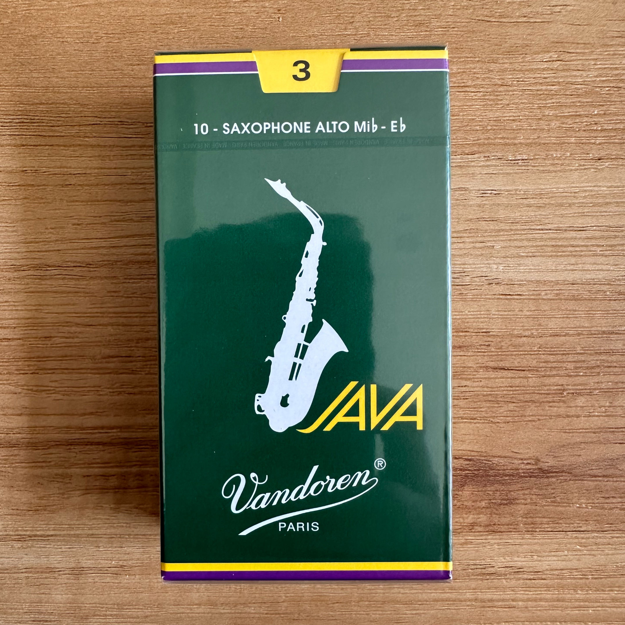 Vandoren Green JAVA Alto Saxophone Reeds - Box of 10