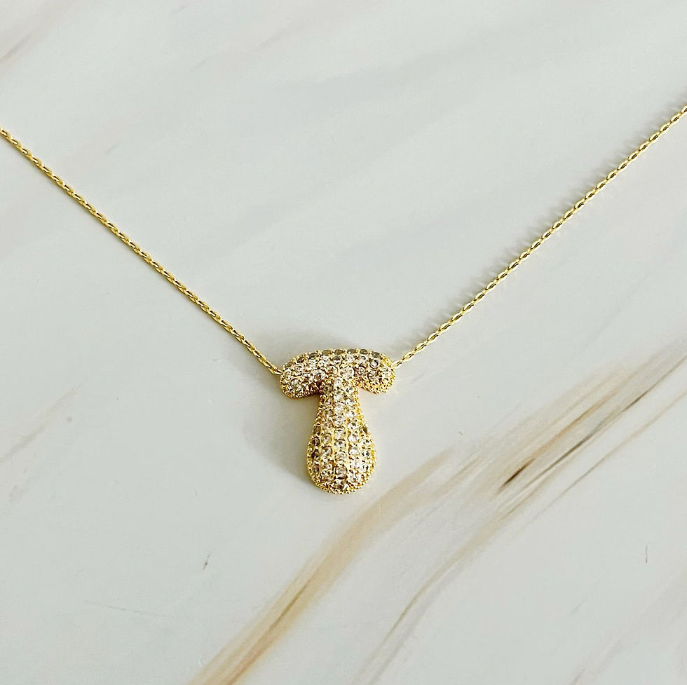 Thumbnail: Crystal Bubble Initial Necklace