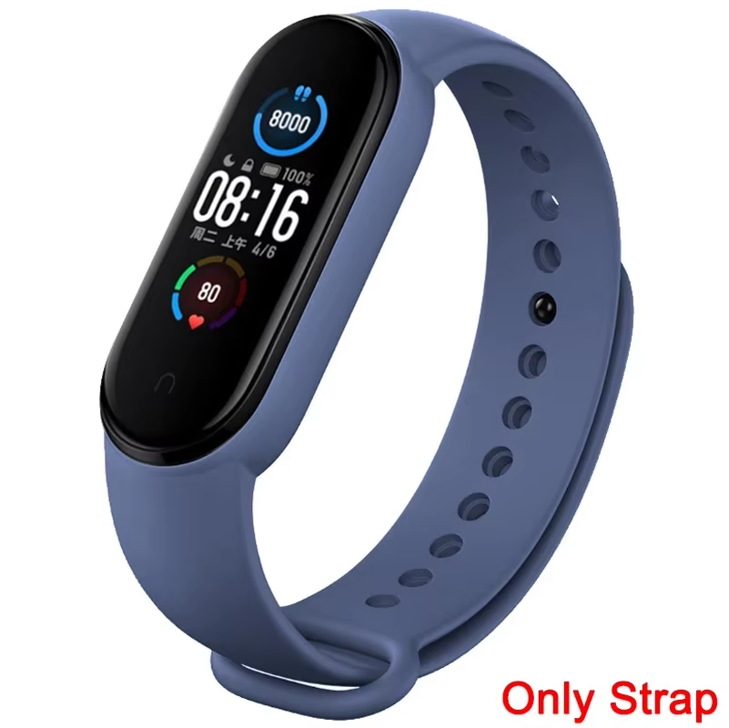 Thumbnail: Strap for Xiaomi Mi Band 3 4 5 6 7 Sport Bracelet Silicone Wrist Strap for Xiaom