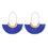 Thumbnail: Mye1038 - Fan Shape Drop Hoop Earrings