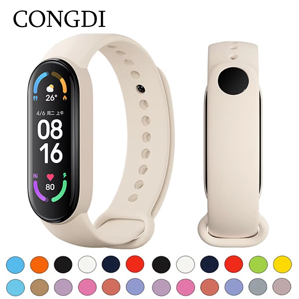 Strap for Xiaomi Mi Band 3 4 5 6 7 Sport Bracelet Silicone Wrist Strap for Xiaom
