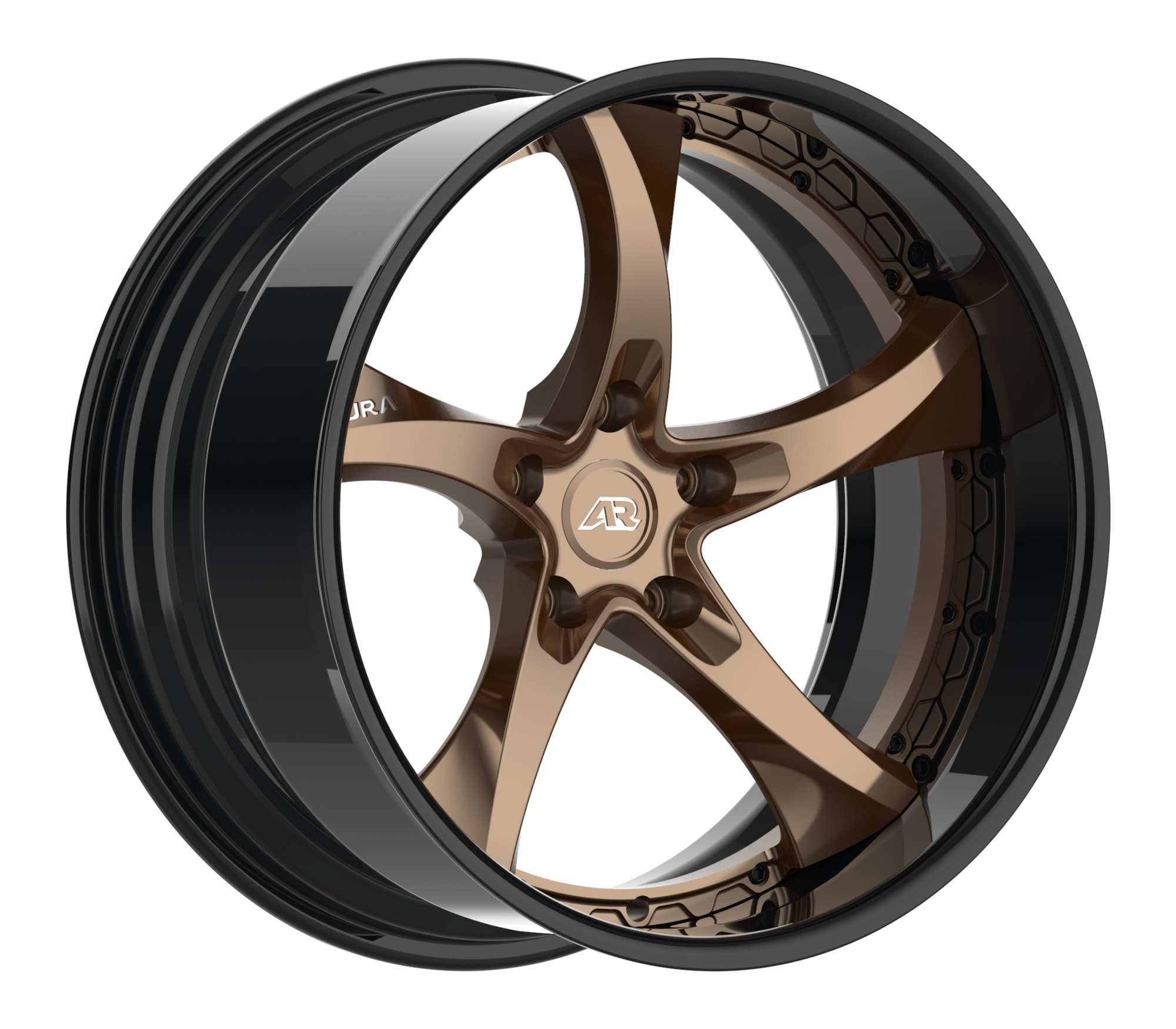 Aura Forged Modular Series AM-07P Satin Bronze Wheels