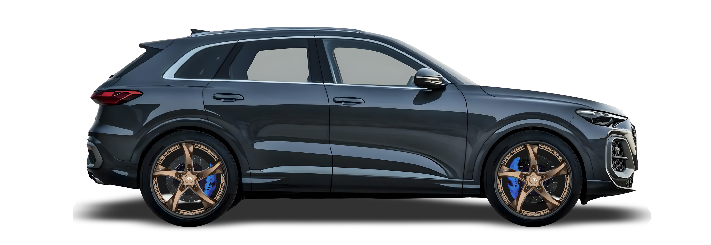 Blue Audi Q5 in Aura Forged Precision P762C Custom Forged Wheels