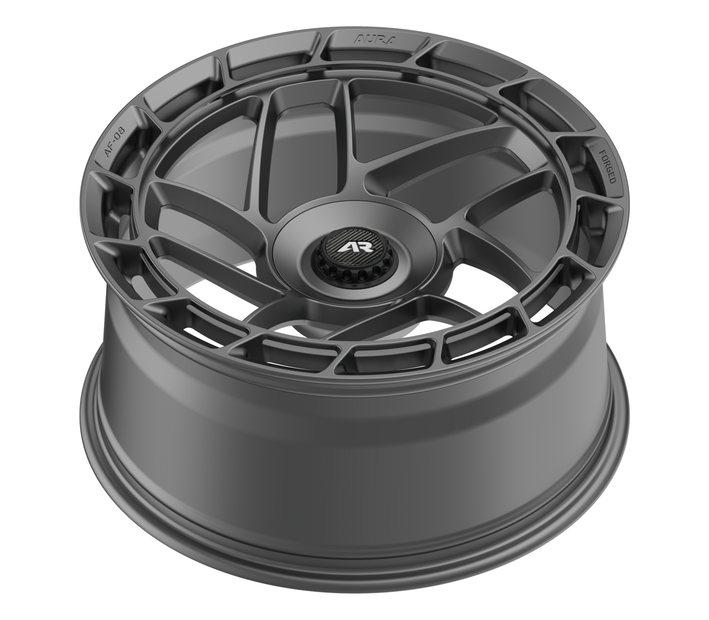 Aura Forged Aero Performance AF-08 Satin Grey with Center-Lock Design Cap