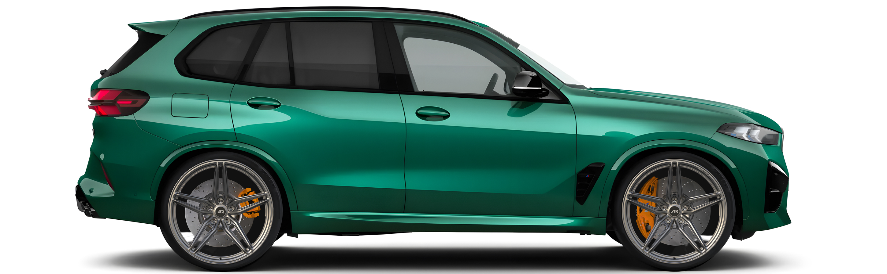 Green BMW X5M in Aura Forged Precision P754 Custom Forged Wheels