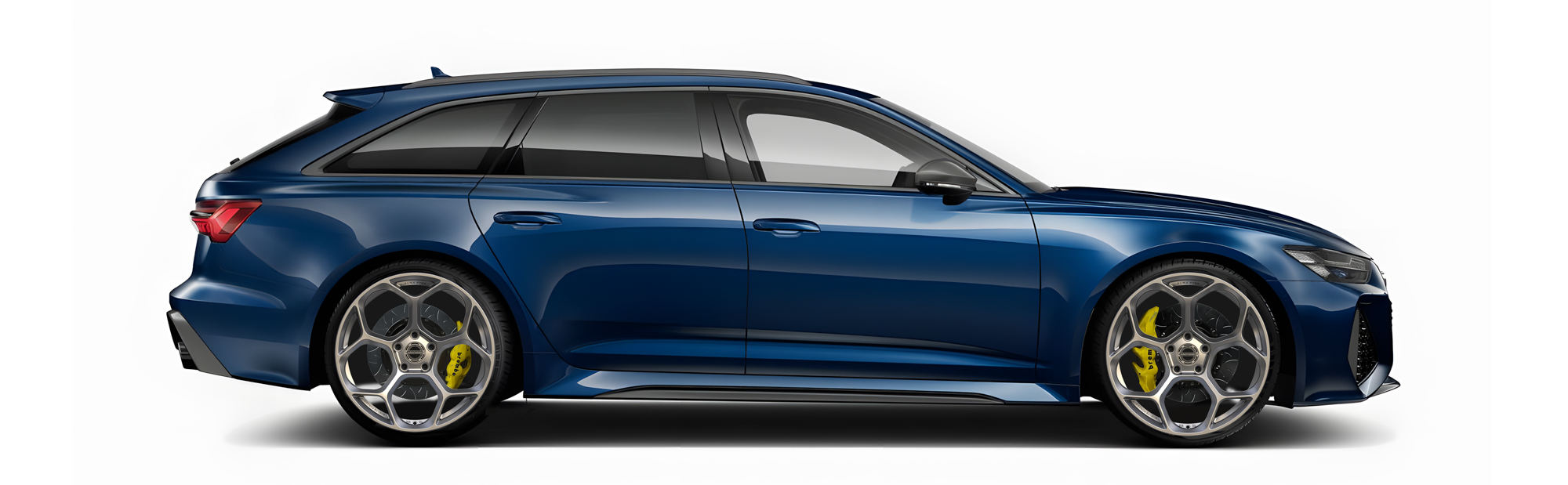 Blue Audi RS6 in Aura Forged Precision P765 Custom Forged Wheels