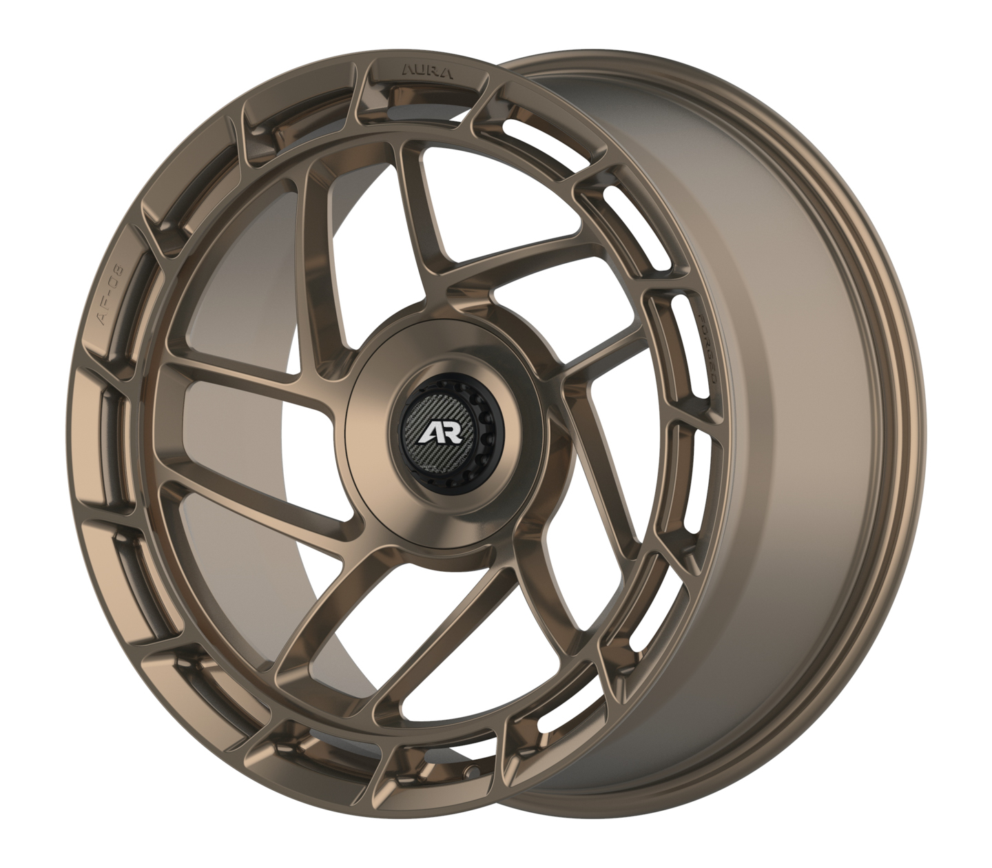 Aura Forged Aero Performance AF-08 satin bronze with Center-Lock Design Cap
