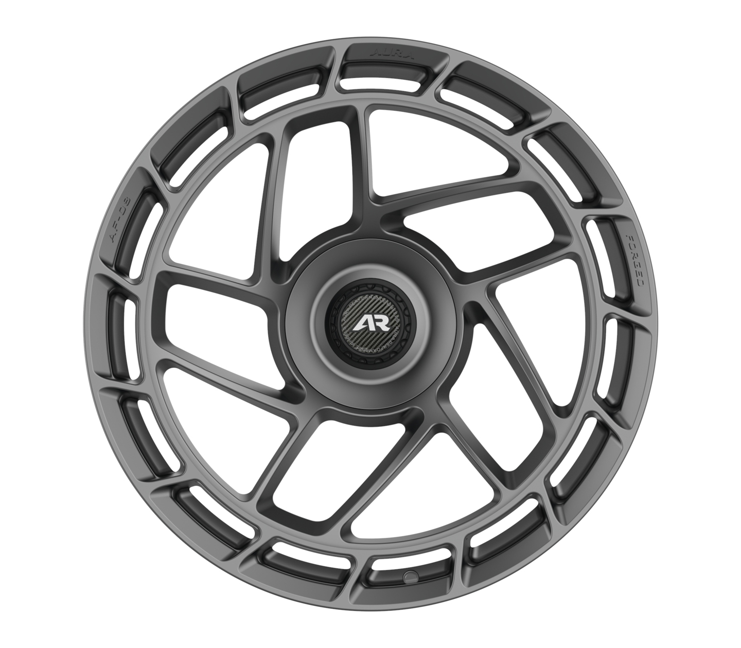 Aura Forged Aero Performance AF-08 Satin Grey with Center-Lock Design Cap
