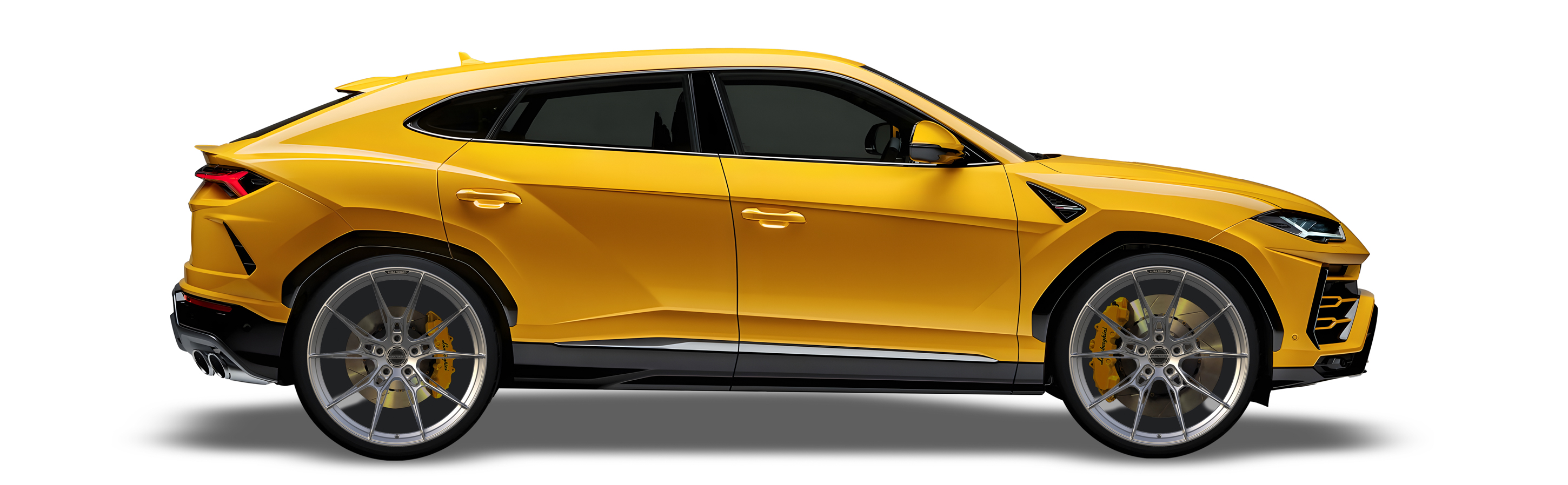 Yellow Lamborghini Urus in Aura Forged Precision P763 Custom Forged Wheels