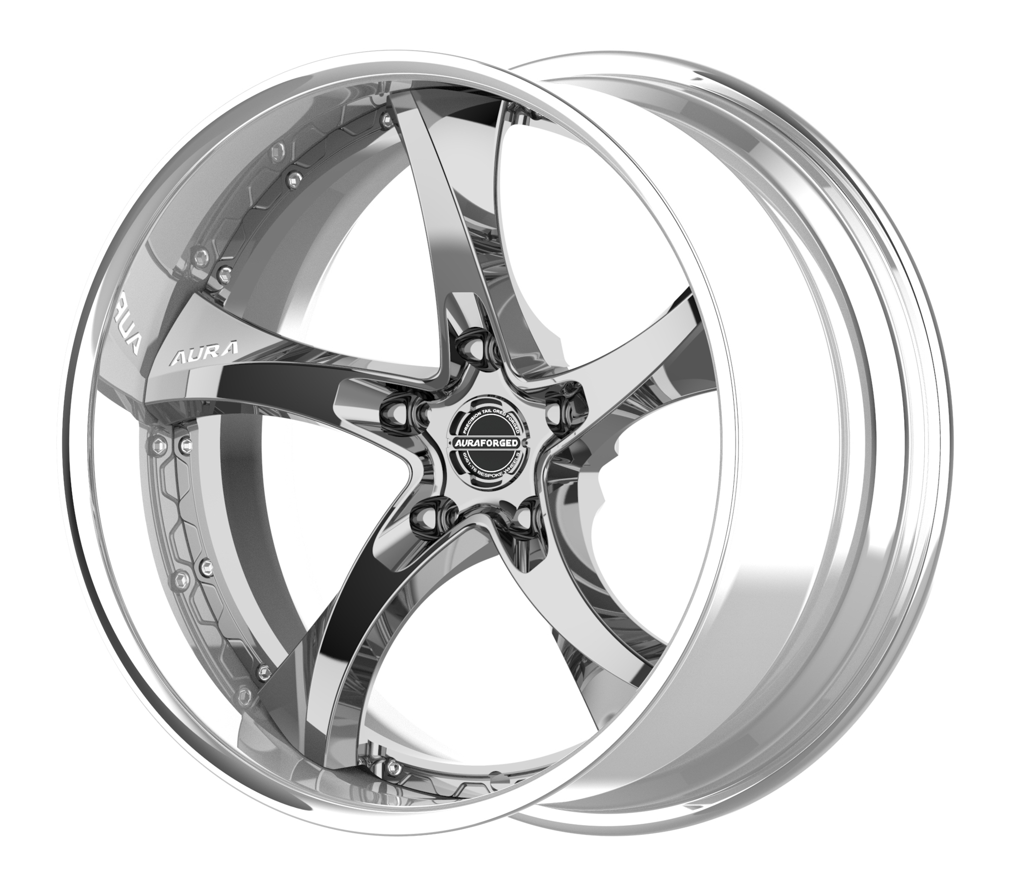 Aura Forged Modular Series AM-07P full polished Wheels