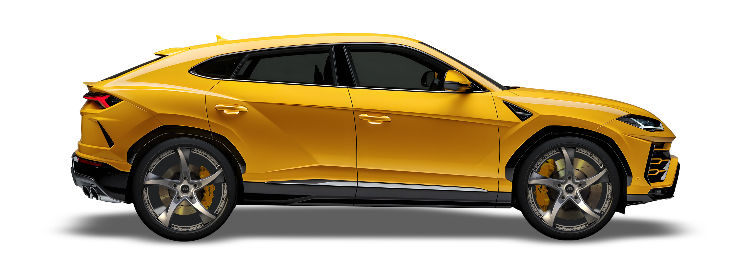 Yellow Lamborghini Urus in Aura Forged Precision P762C Custom Forged Wheels