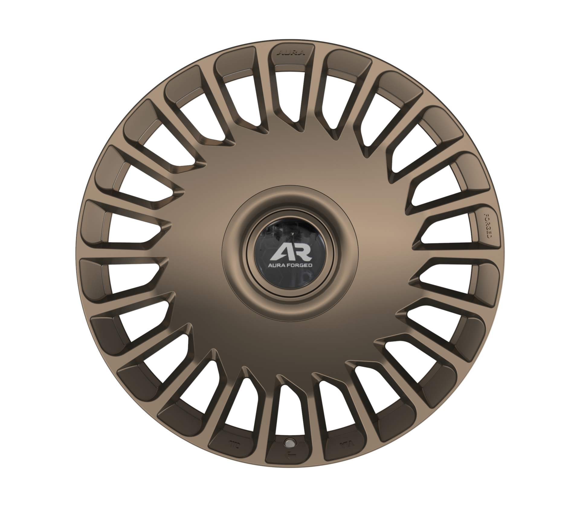 Aura Forged Aero-Forged AF-01 Short Spokes with Floating Cap in Satin Bronze